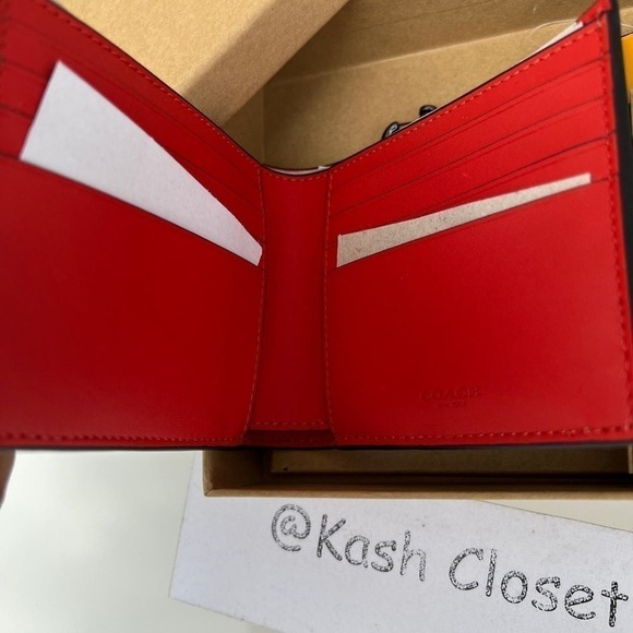Coach Mens Wallet Boxed 3 In 1 Card Case Wallet Gift Set In Signature Canvas - Picture 4 of 12